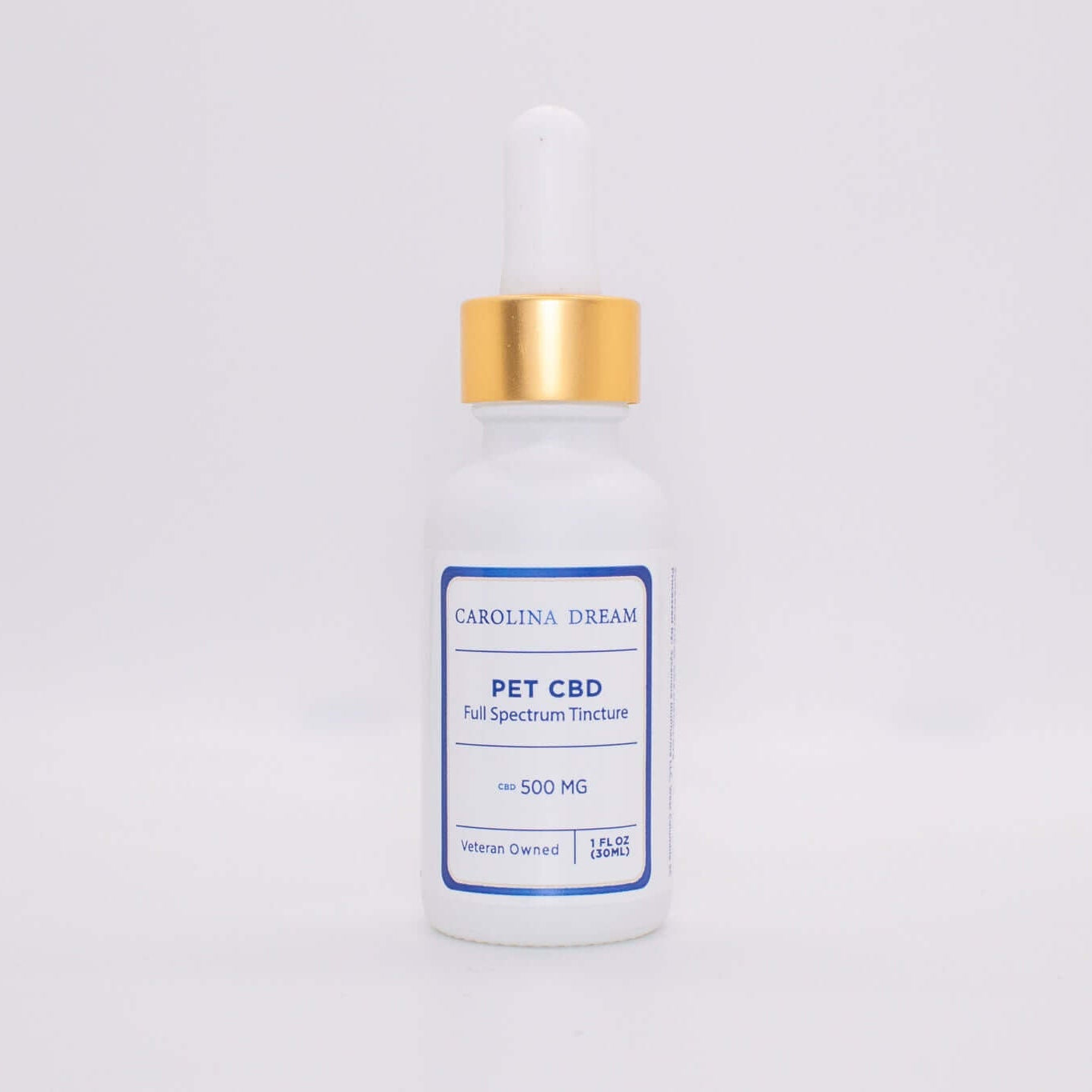 Carolina Dream Pet CBD Tincture 500mg bottle for pet relaxation and wellness