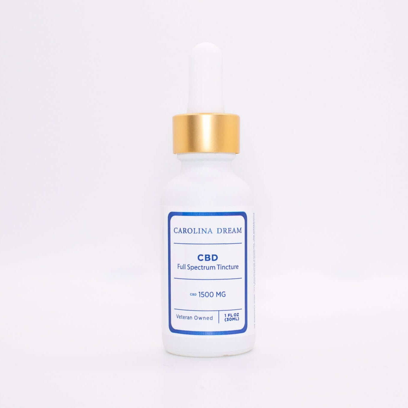 Full Spectrum 1500mg CBD Tincture by Carolina Dream in a dropper bottle for wellness support.