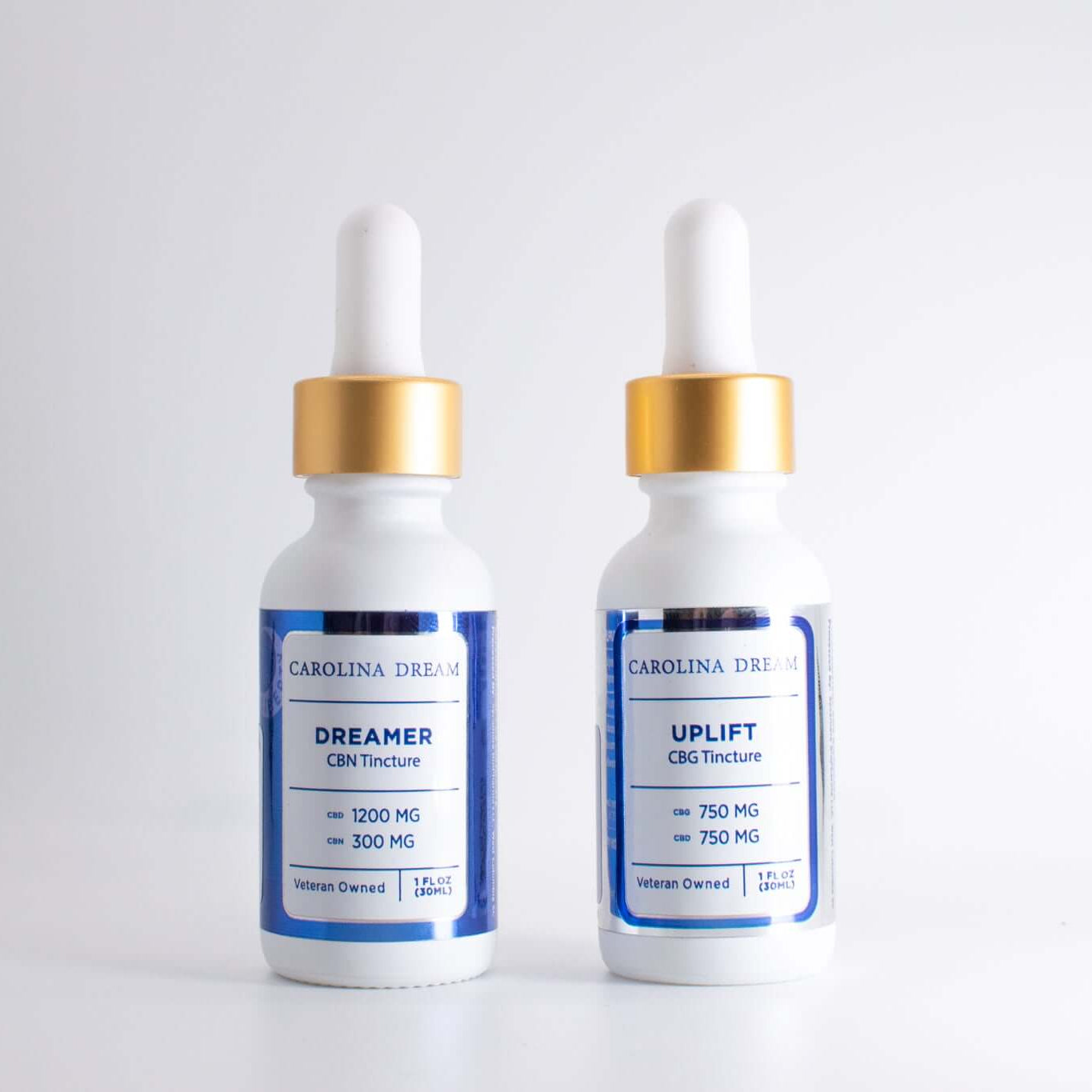 Carolina Dream Daily Tincture Combo featuring Dreamer and Uplift CBD tinctures for balance and wellness.