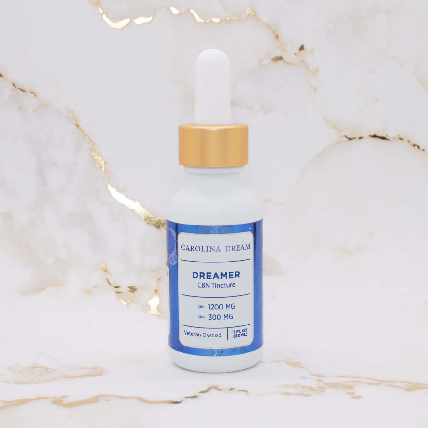 Dreamer CBD tincture with 1000mg CBD and 300mg CBN, designed for restful sleep support.