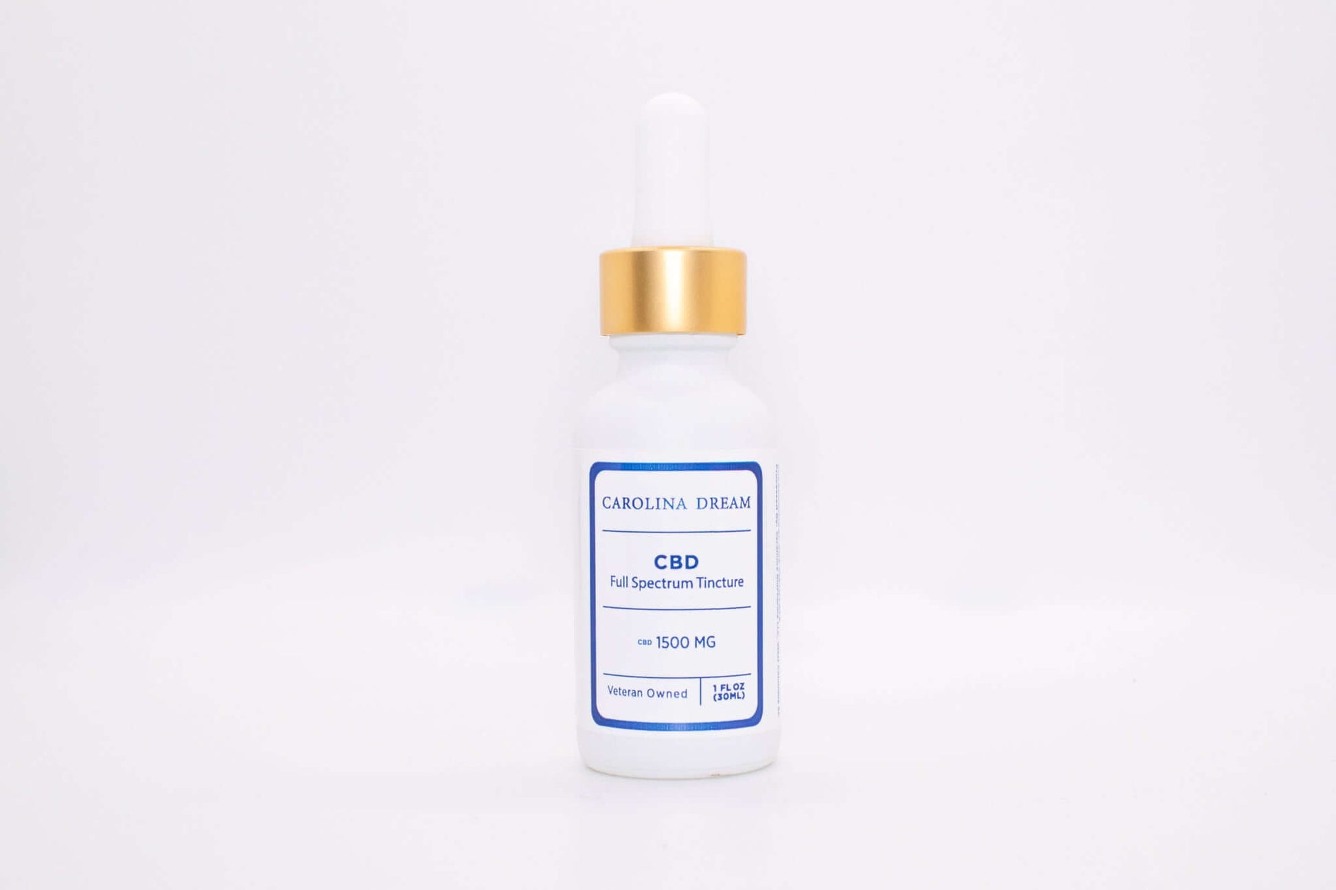 Full Spectrum 1500mg CBD Tincture by Carolina Dream in a dropper bottle for wellness support.